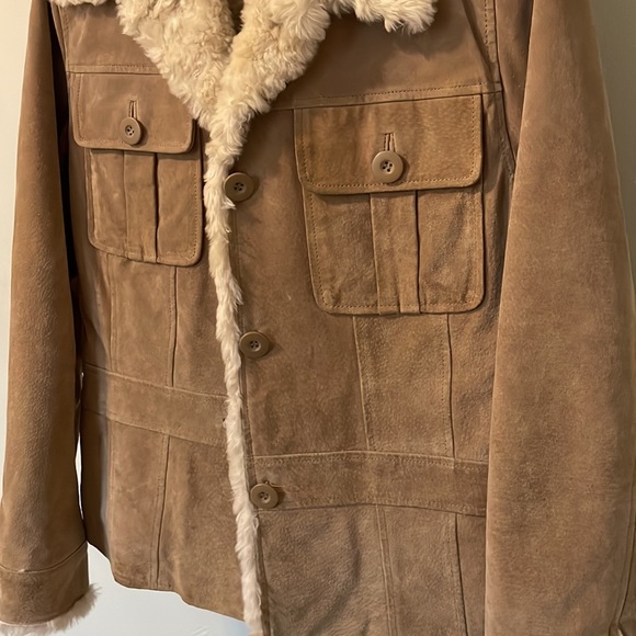 Wilson Leather Maxima Tan Suede Leather Jacket - Picture 5 of 8